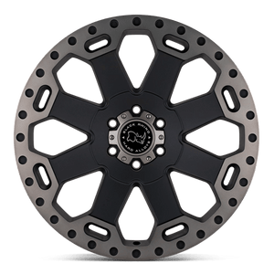 18X8 Black Rhino Hard Alloys WARLORD MATTE BLACK W/ MACH DARK TINT 5X127