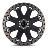 18" Black Rhino Hard Alloys WARLORD MATTE BLACK W/ MACH DARK TINT 6X135