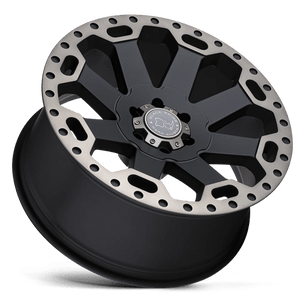 17" Black Rhino Hard Alloys WARLORD MATTE BLACK W/ MACH DARK TINT 5X127