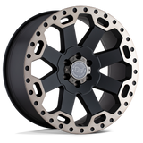 17" Black Rhino Hard Alloys WARLORD MATTE BLACK W/ MACH DARK TINT 8X165.1