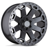 17" Black Rhino Hard Alloys WARLORD MATTE GUNMETAL 6X120
