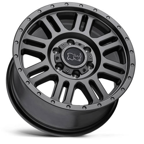 17" Black Rhino Hard Alloys YELLOWSTONE MATTE GUNMETAL 5X130